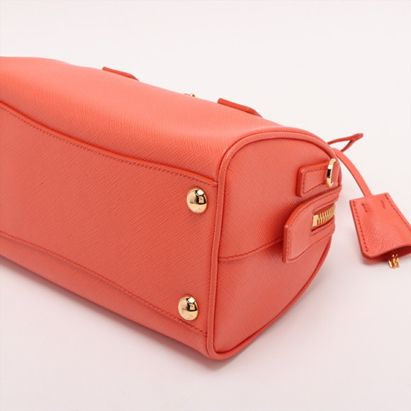 Prada Lux Saffiano Handbag Leather Orange - Picture 3 of 8